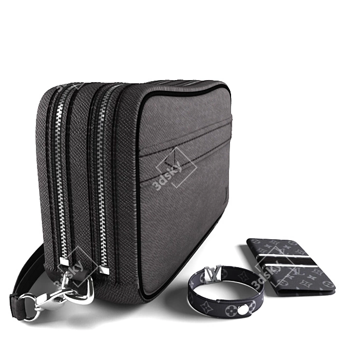 Luxury Louis Vuitton Men's Set 3D model image 2