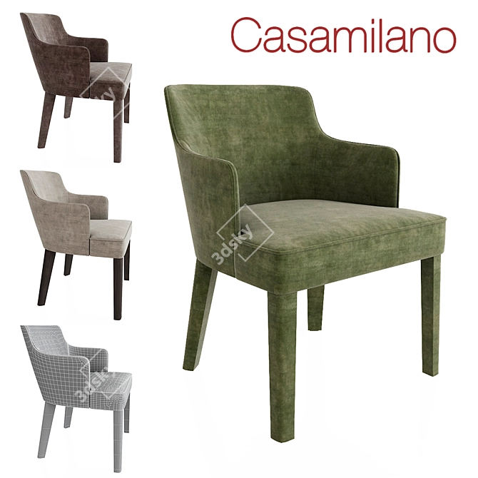 Elegant Casamilano Royale Chair 3D model image 1