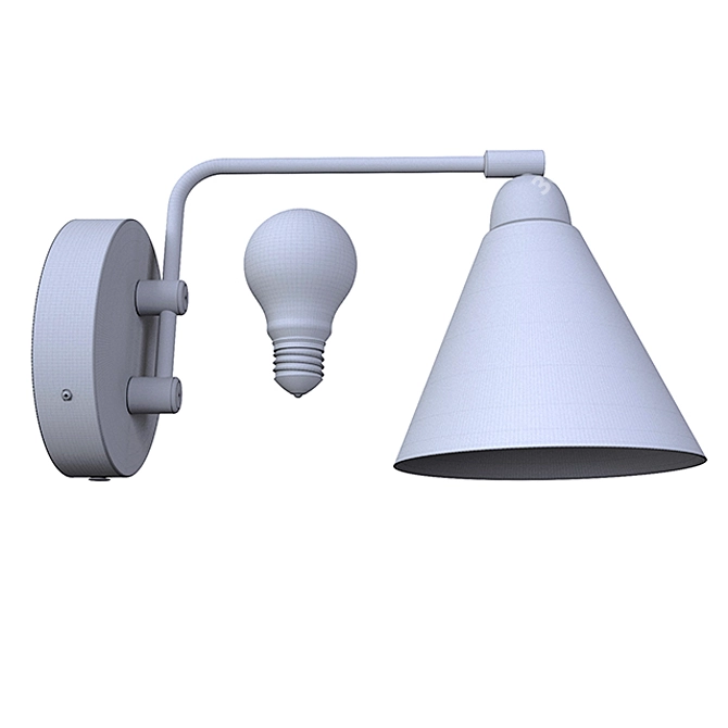 Title: House Doctor Wall Lamp Black-White Small 3D model image 2
