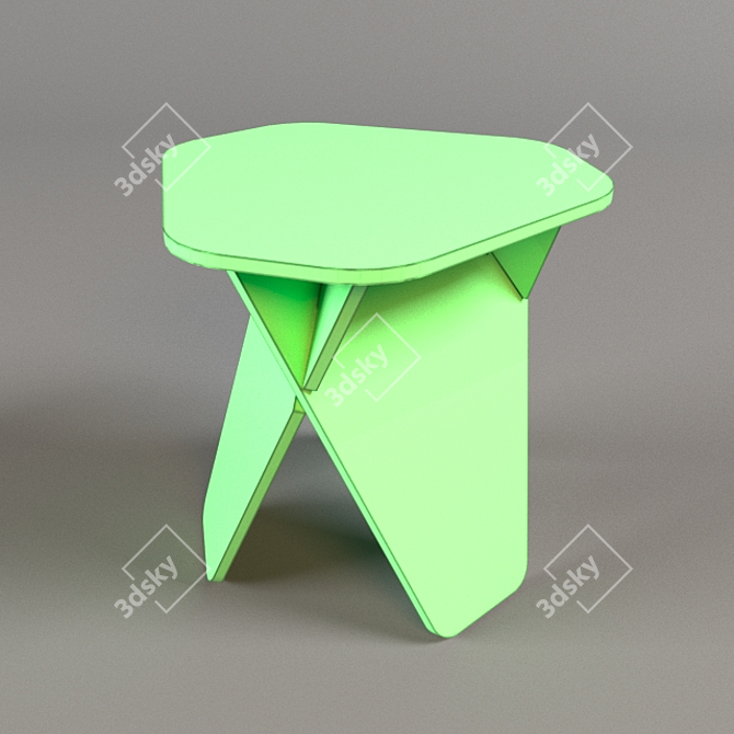 Modern Design Stool 3D model image 1