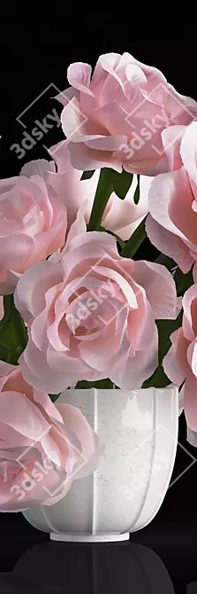 Elegant Rose Bouquet Model 3D model image 2