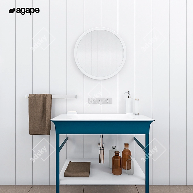 Agape Novecento XL Washbasin | Modern Design 3D model image 1