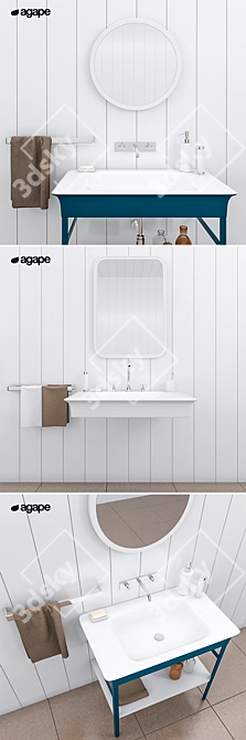 Agape Novecento XL Washbasin | Modern Design 3D model image 2