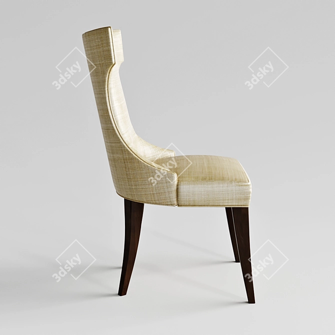 Elegant Elise Side Chair 3D model image 3