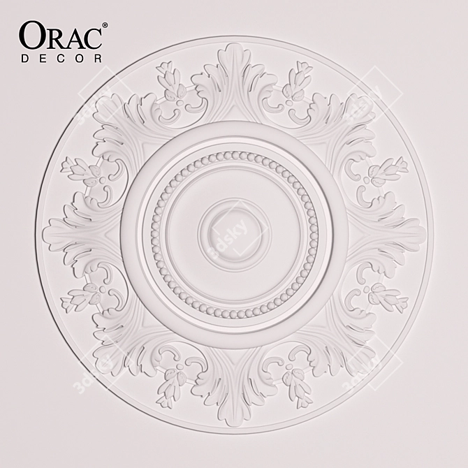 Elegant Ceiling Rose - Orac Decor 3D model image 1