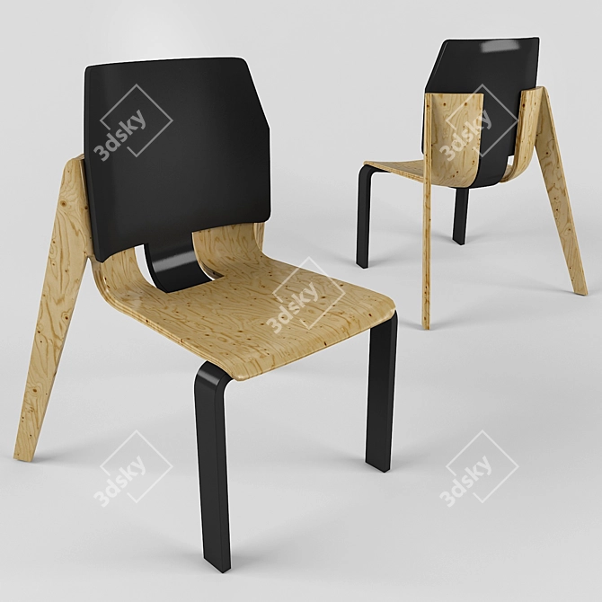 Puzzle Chair: Innovative Design! 3D model image 1