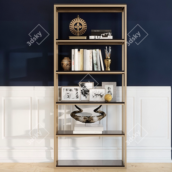 Elegant Décor Shelf 3D model image 1