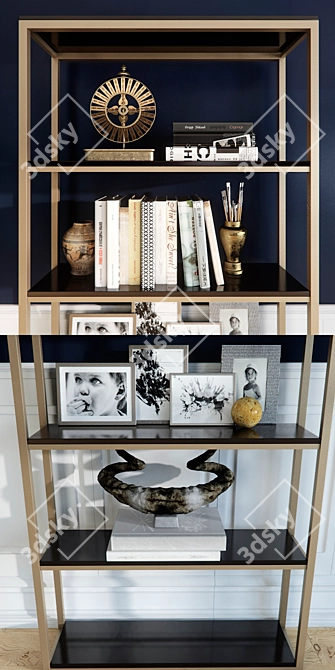 Elegant Décor Shelf 3D model image 2
