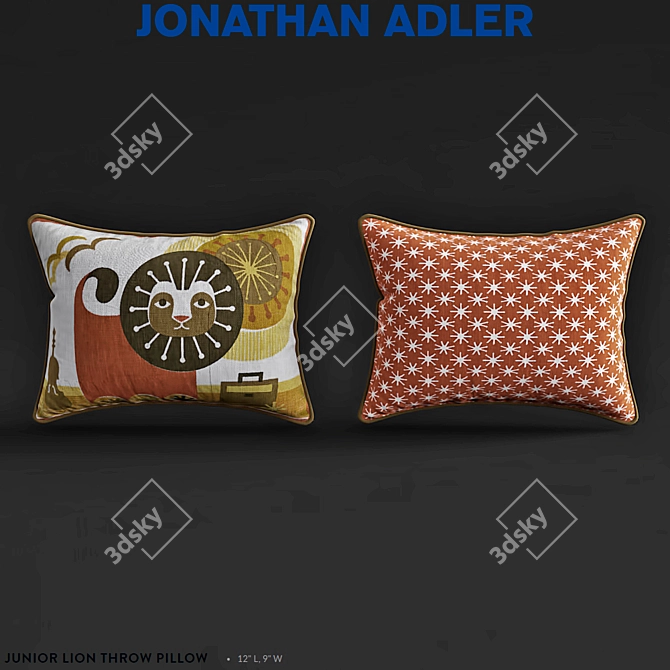 Junior Lion Throw Pillow 3D model image 1