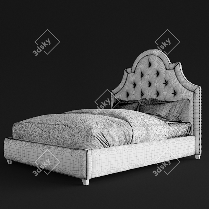 Modern Elegance: Adler Queen Bed 3D model image 3