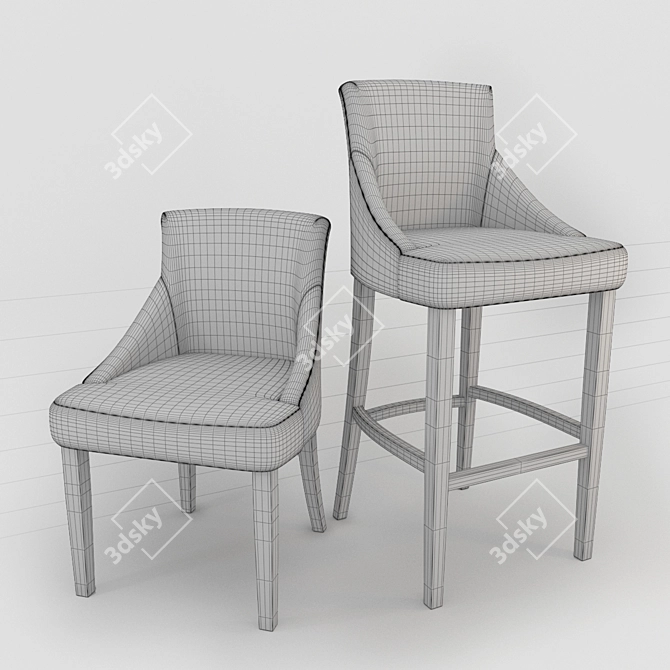 Elegant "Paramont" Chair - Timeless Design 3D model image 2