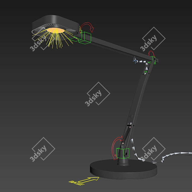 Reeg-Enabled Hawk Table Lamp 3D model image 3