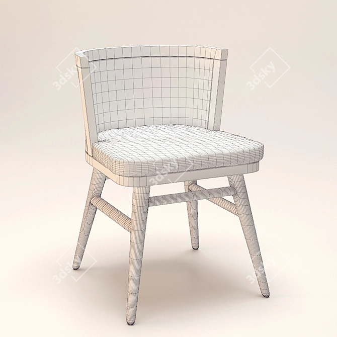 Elegant Lindha Chair: Modern Comfort 3D model image 3