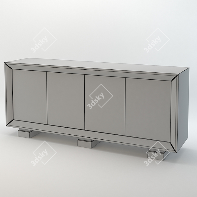 Stylish Davidson Side Cabinet 3D model image 2