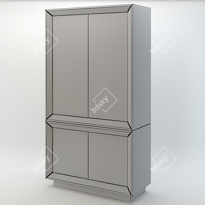 Davidson Belgrave Cabinet (AD622) - Real World Scale 3D Model 3D model image 2