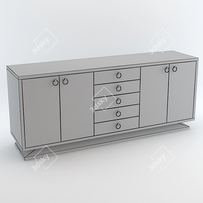 Davidson Elgin Side Cabinet - AD464 3D model image 2
