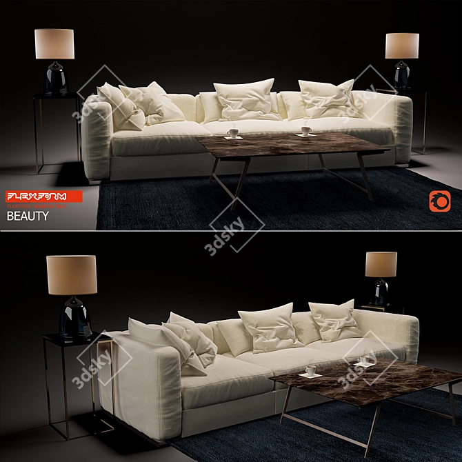 Flexform Sofa Beauty 3D model image 1