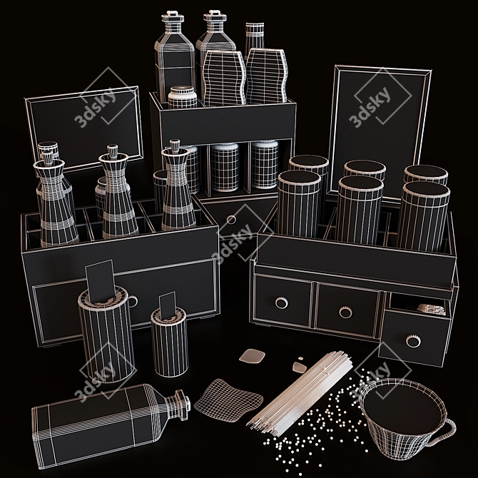 Spice and Oil Kitchen Organizer 3D model image 2