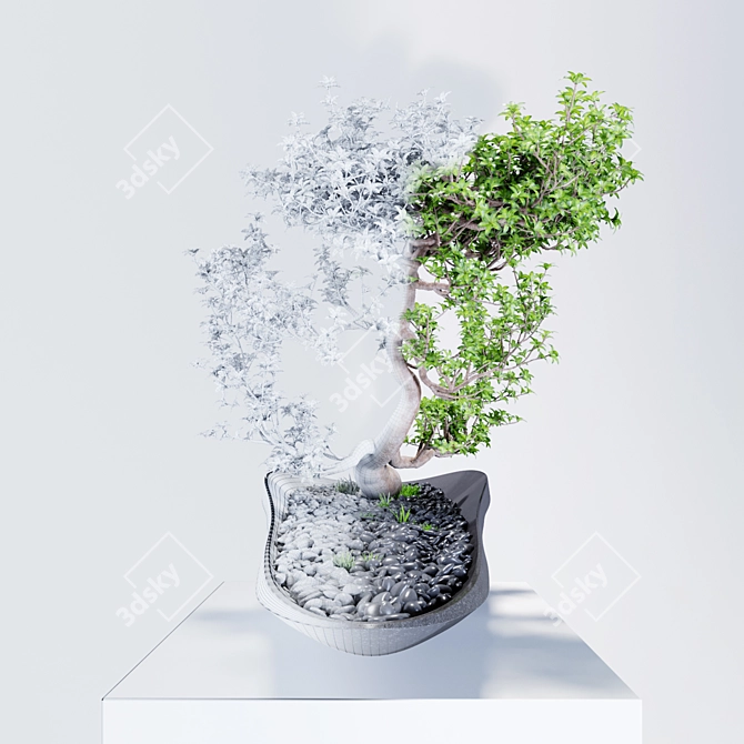 Sculptural Speed: Kasokudo Bonsai 3D model image 3