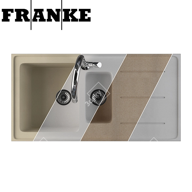 Franke Impact IMG 651: Stylish Fragranit Sink 3D model image 2