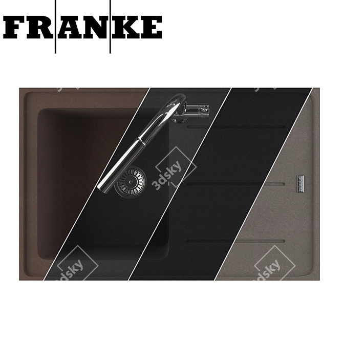 Franke Impact IMG 611: Elegant Fragranit Sink 3D model image 1