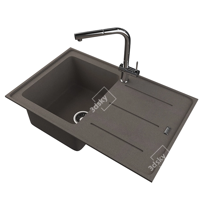 Franke Impact IMG 611: Elegant Fragranit Sink 3D model image 3