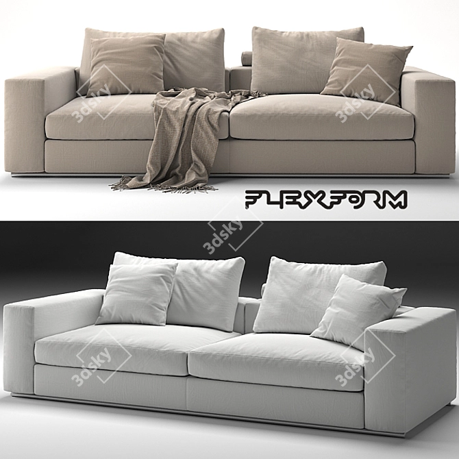 Flexform Groundpiece Sofa 3D model image 2