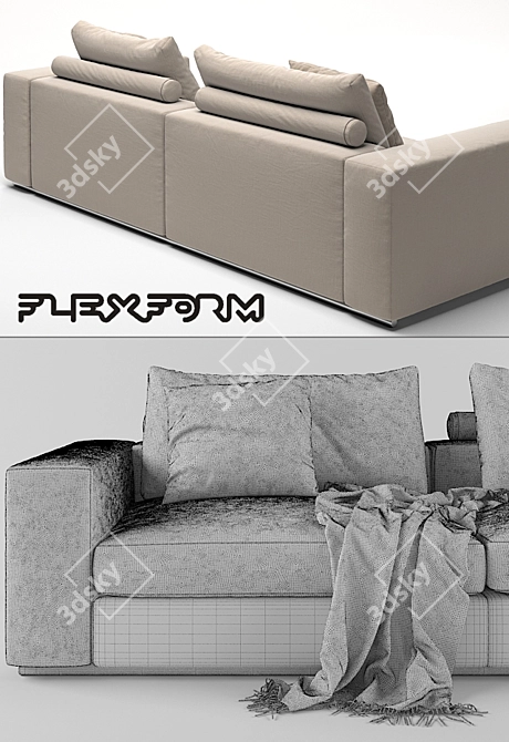 Flexform Groundpiece Sofa 3D model image 3