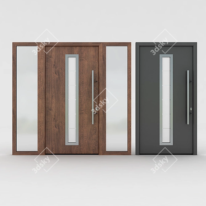 Hormann S700 Entrance Door: Accurate 3D Model 3D model image 2