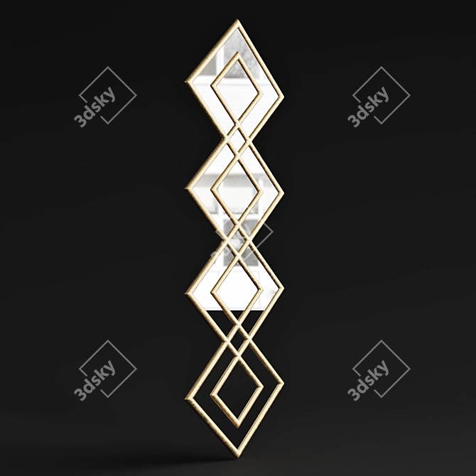 Elegant Bassett Lola Wall Mirror 3D model image 2