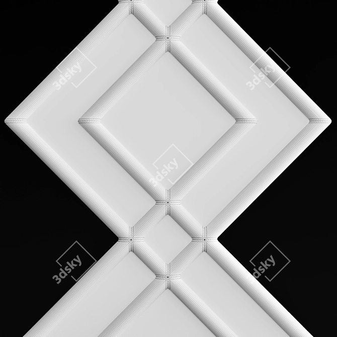 Elegant Bassett Lola Wall Mirror 3D model image 3