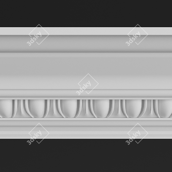Peterhof Cornice K144: Elegant Window Decoration 3D model image 2