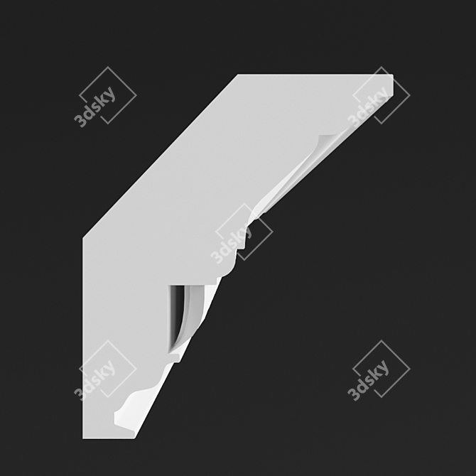 Peterhof Cornice K144: Elegant Window Decoration 3D model image 3