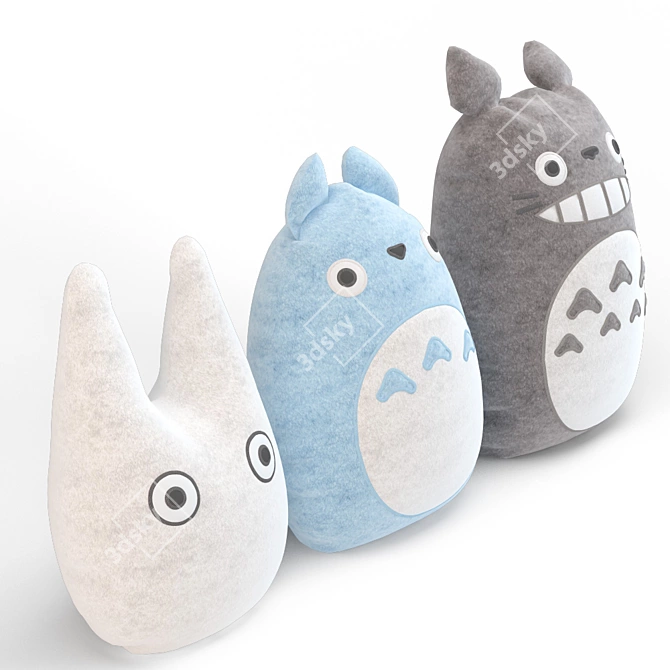 Totoro Decorative Pillows - Japan Made 3D model image 3