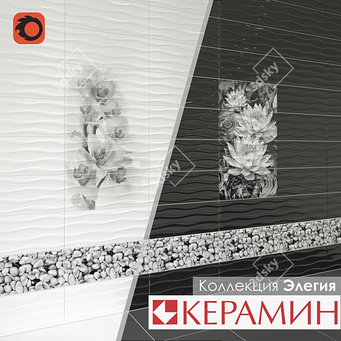 Elegy Ceramic Tile Collection 3D model image 1