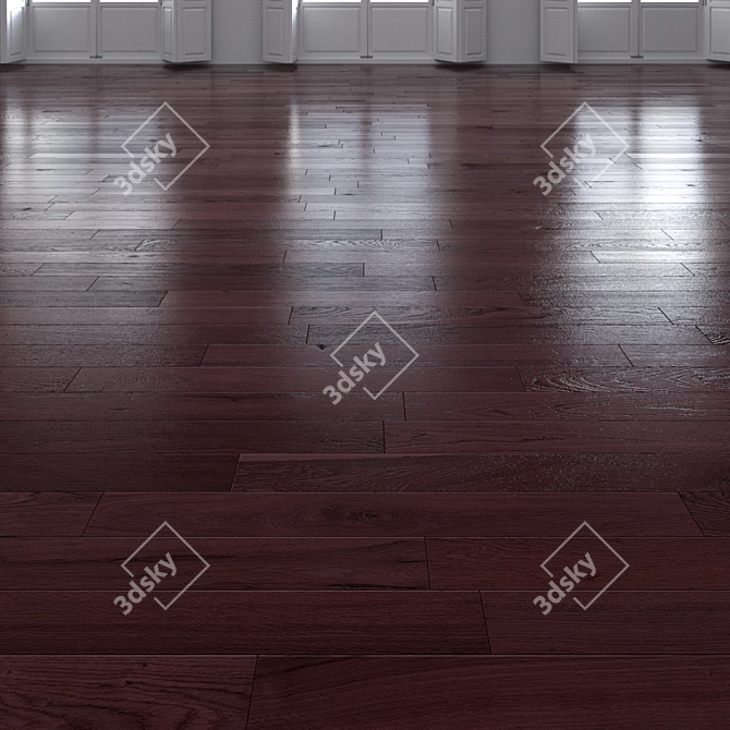 Premium Oak Dark Natural Floor 3D model image 1