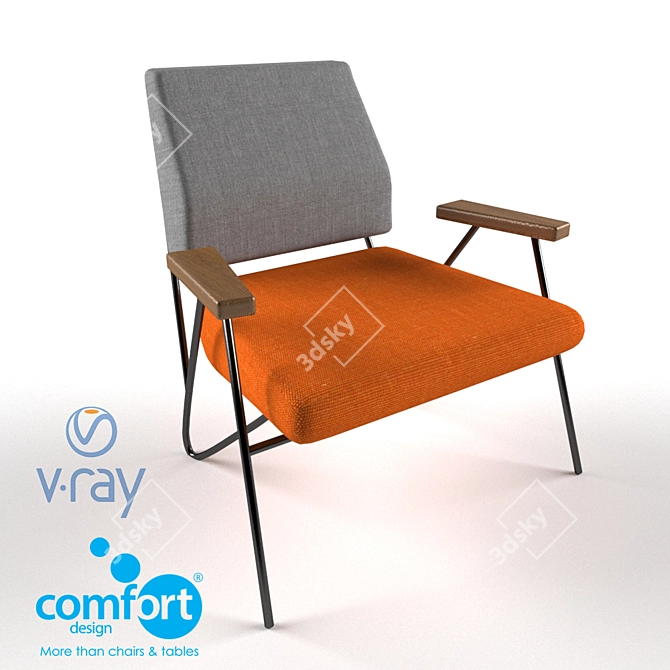 Elegant Elberta Chair: Perfect Comfort 3D model image 1