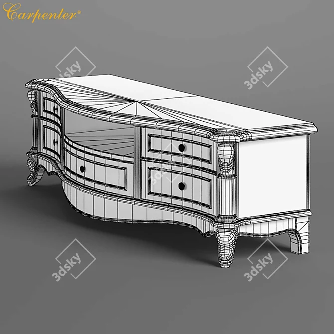 Carpenter Wall Unit B - Stylish & Functional 3D model image 3