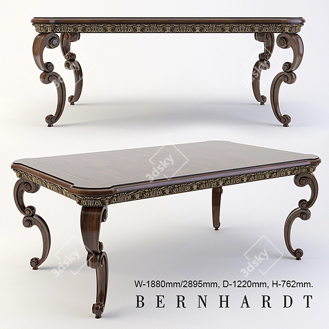 Elegant Bernhardt Medici Dining Table 3D model image 1