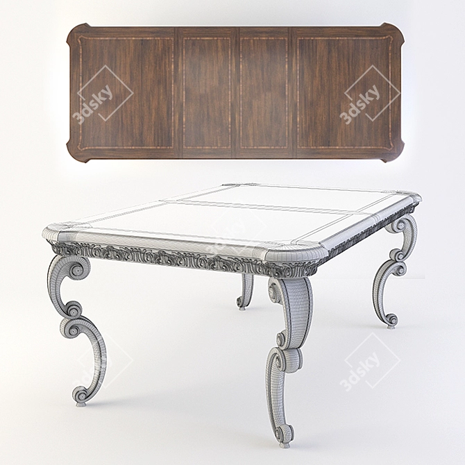 Elegant Bernhardt Medici Dining Table 3D model image 3