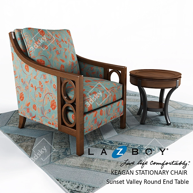 Keagan Chair: The Ultimate in Comfort 3D model image 1