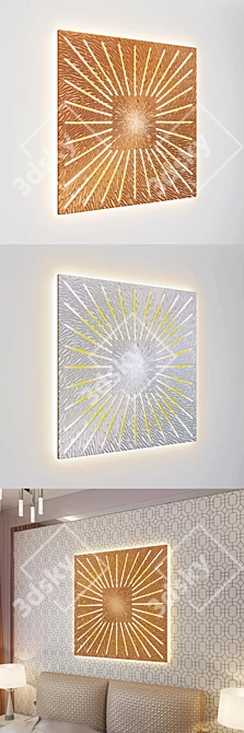 Sunrise Ascension Wall Art 3D model image 2