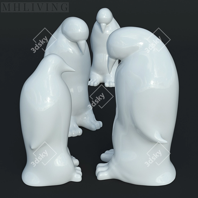 MHLIVING Ice Penguin Sculpture 3D model image 2