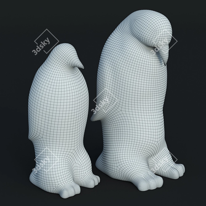 MHLIVING Ice Penguin Sculpture 3D model image 3