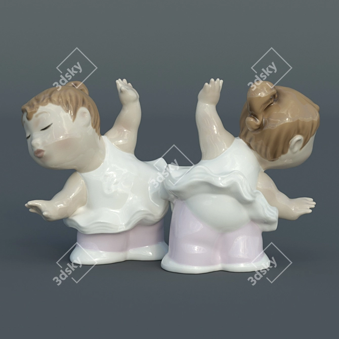 Porcelain Toes Sculpture | 9 cm 3D model image 2