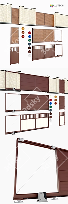 Alutech Comfort Gate + Nice Robus Automation 3D model image 3