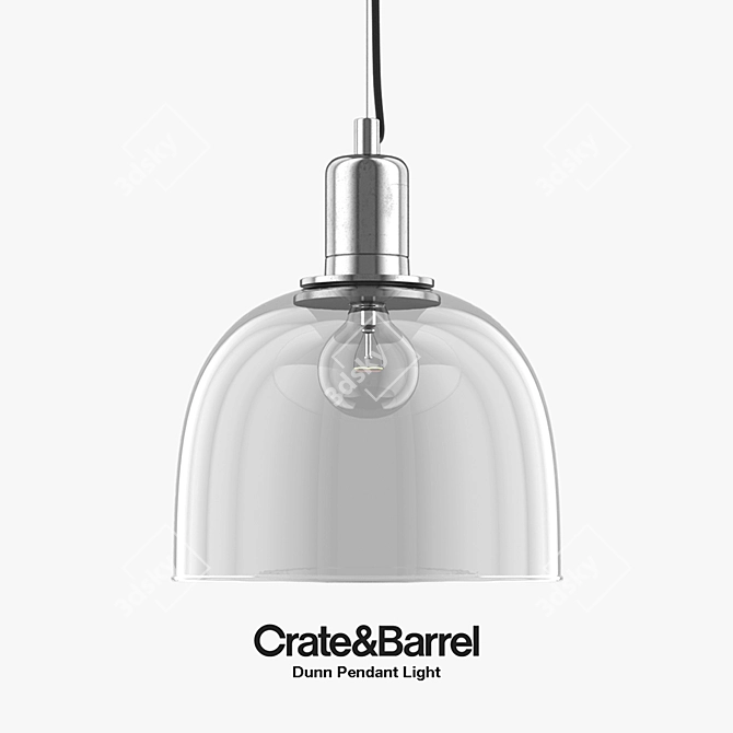 Modern Industrial Dunn Pendant Light 3D model image 1