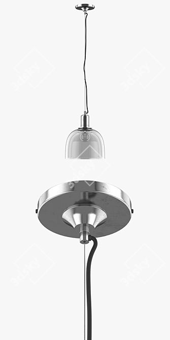 Modern Industrial Dunn Pendant Light 3D model image 2