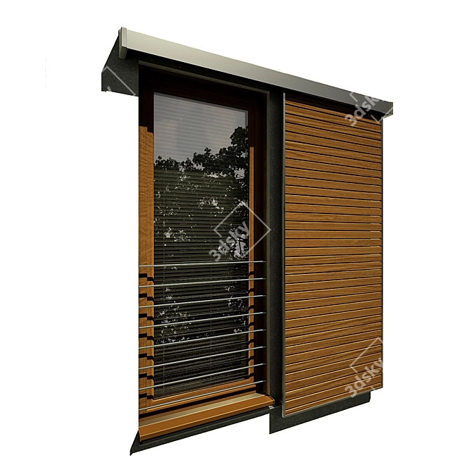 Classic Shutters Window 3D model image 1