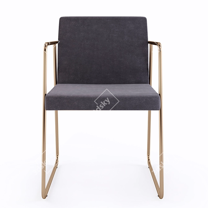 Sleek CB2 Rouka Chair 3D model image 3